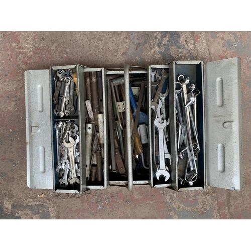 1040 - Three items, two Bisley steel office drawers containing a large selection of hand tools and one Conc... 