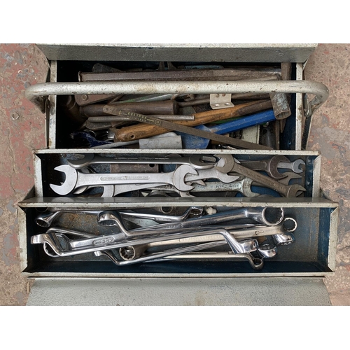 1040 - Three items, two Bisley steel office drawers containing a large selection of hand tools and one Conc... 