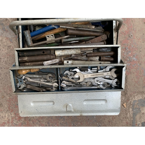 1040 - Three items, two Bisley steel office drawers containing a large selection of hand tools and one Conc... 