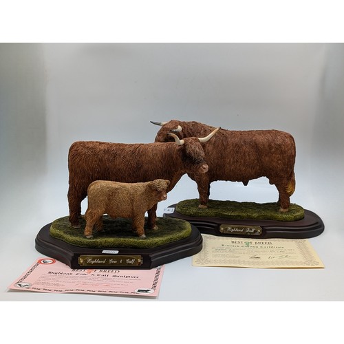 440 - Two Naturecraft Ltd. Best of Breed limited edition figurines, one Highland Bull 430/2000 and one Hig... 