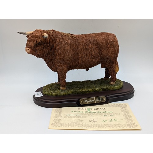 440 - Two Naturecraft Ltd. Best of Breed limited edition figurines, one Highland Bull 430/2000 and one Hig... 