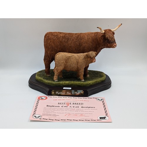 440 - Two Naturecraft Ltd. Best of Breed limited edition figurines, one Highland Bull 430/2000 and one Hig... 