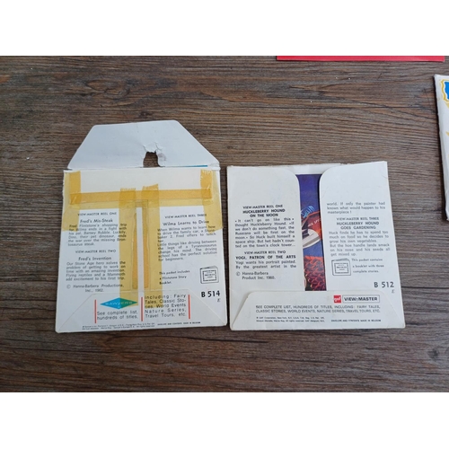 605 - A boxed vintage Paterson Viscount slide viewer with instructions and a collection of View-Master ste... 