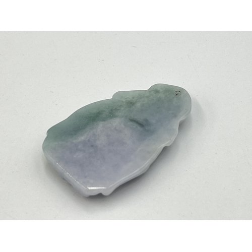 2036 - Five jade pendants, two certificates of authenticity are present for lavender jade and one other