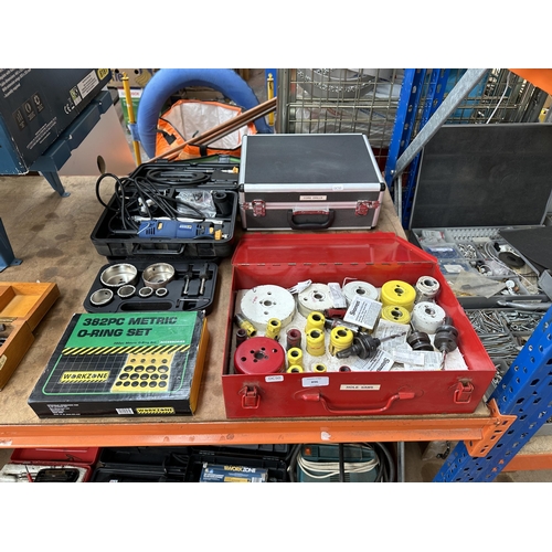 Five items to include PowerCraft cased combi tool, Workzone O-ring set ...