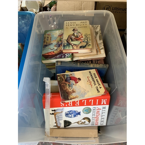 1022 - Two boxes containing books to include What Katy Did Next by Susan Coolidge, Sense and Sensibility by... 