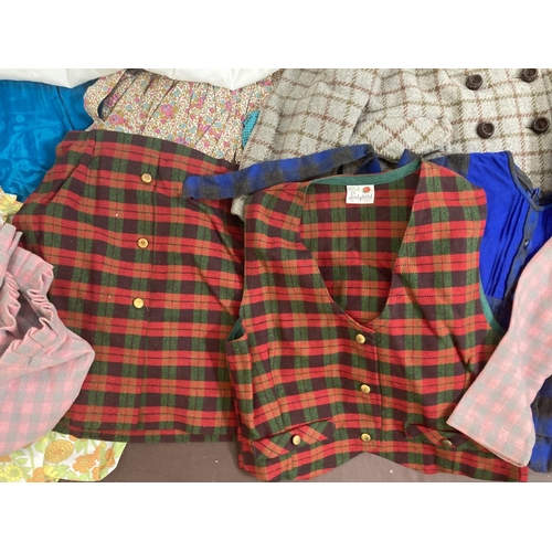 2112 - A collection of 1960s/70s children's clothing to include LC fashion tailored tartan jacket, Peggy An... 