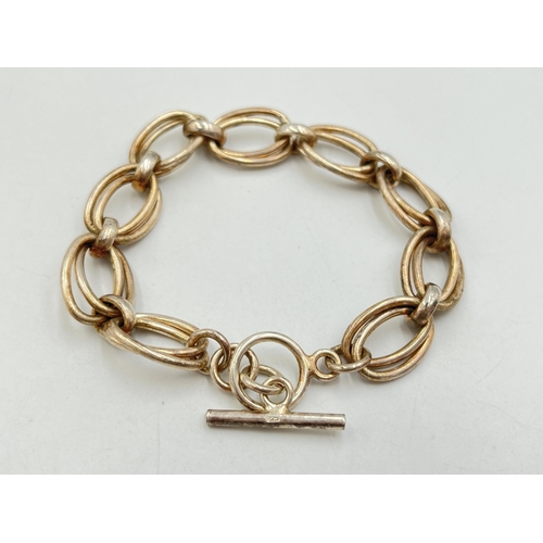 2013 - A .925 silver chain link bracelet - approx. gross weight 29.8g and 20cm unclasped