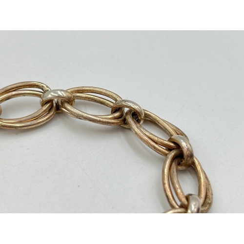 2013 - A .925 silver chain link bracelet - approx. gross weight 29.8g and 20cm unclasped