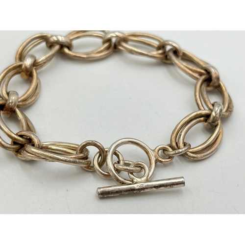 2013 - A .925 silver chain link bracelet - approx. gross weight 29.8g and 20cm unclasped