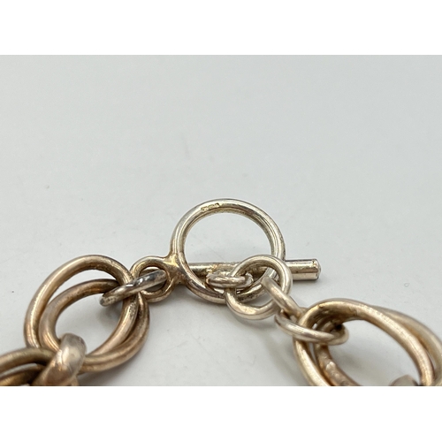 2013 - A .925 silver chain link bracelet - approx. gross weight 29.8g and 20cm unclasped