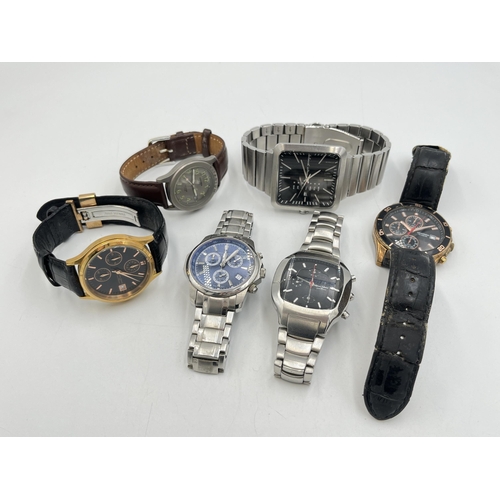 2016 - Six quartz men's wristwatches, two Sekonda, two Gianni Sabatini, one Marco Ceroni and one Black Dice