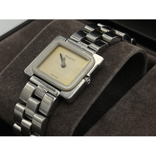 2019 - A boxed Gucci 3600L stainless steel quartz lady's wristwatch