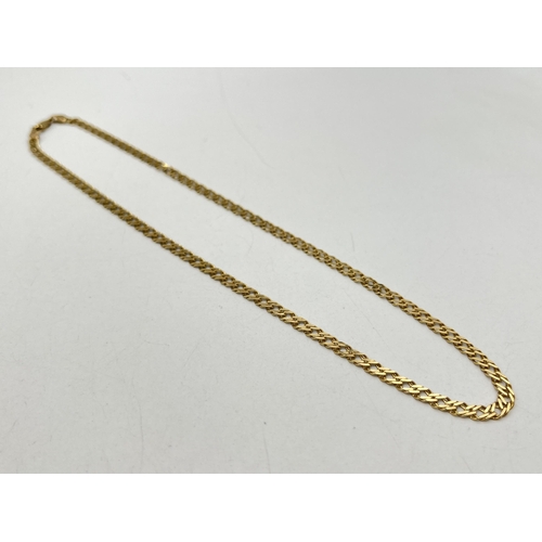 2026 - A 9ct gold chain necklace - approx. gross weight 6.3g and 41cm long unclasped