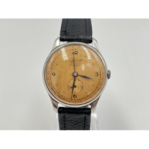 2040 - A 1950s Charles Nicolet Tramelan manual wind men's wristwatch