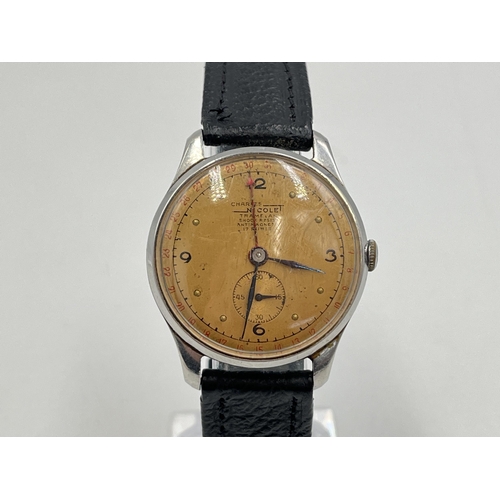 2040 - A 1950s Charles Nicolet Tramelan manual wind men's wristwatch