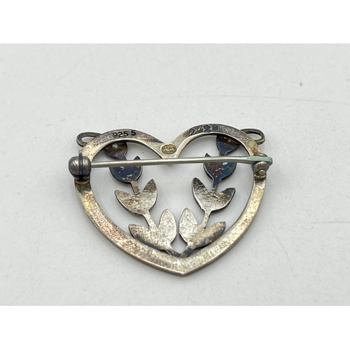 2089 - A Georg Jensen no. 242B .925 sterling silver brooch - approx. gross weight 3.6g