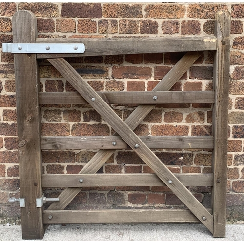 79 - A wooden gate - approx. 132cm high x 120cm wide