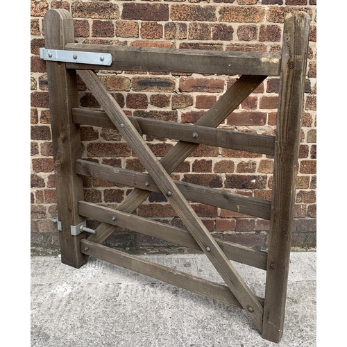 79 - A wooden gate - approx. 132cm high x 120cm wide