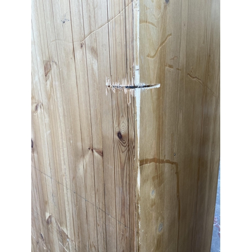 103 - A modern pine double wardrobe - approx. 183cm high x 91cm wide x 55cm deep