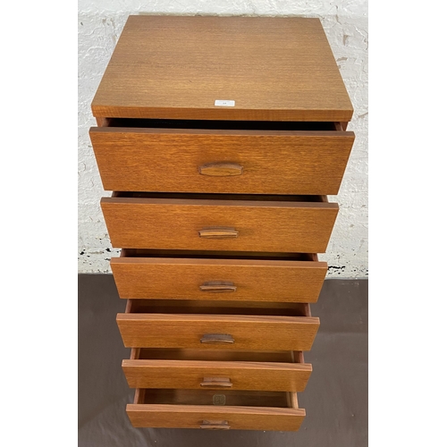 14 - A mid 20th century G Plan Quadrille teak chest of drawers - approx. 115.5cm high x 50cm wide x 46cm ... 