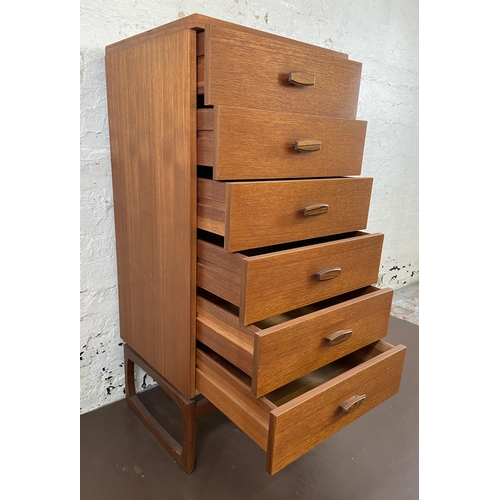 14 - A mid 20th century G Plan Quadrille teak chest of drawers - approx. 115.5cm high x 50cm wide x 46cm ... 