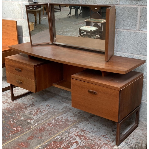 15 - A mid 20th century G Plan Quadrille teak dressing table - approx. 118cm high x 151cm wide x 46cm dee... 