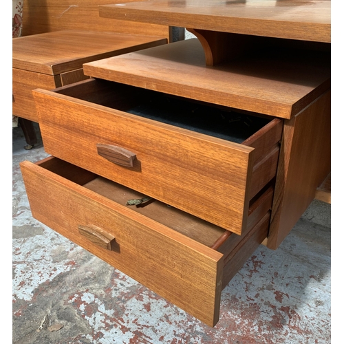 15 - A mid 20th century G Plan Quadrille teak dressing table - approx. 118cm high x 151cm wide x 46cm dee... 