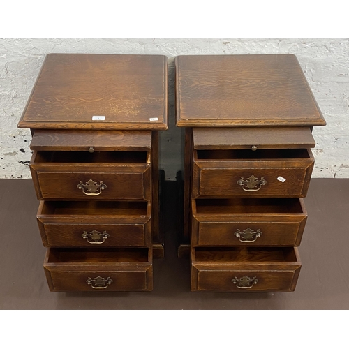 4 - A pair of Arighi Bianchi Macclesfield by the Royal Oak solid oak bedside chests of drawers - approx.... 