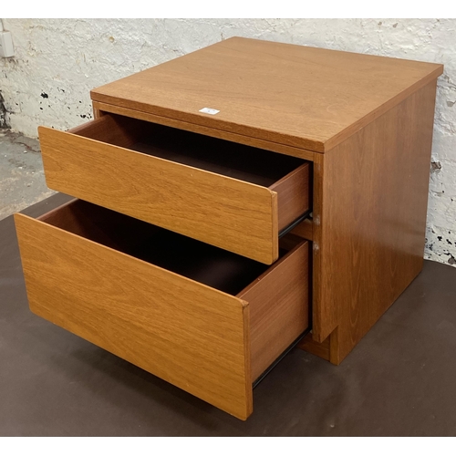 9 - A mid 20th century Beaver & Tapley teak bedside chest of drawers - approx. 50cm high x 56cm wide x 5... 