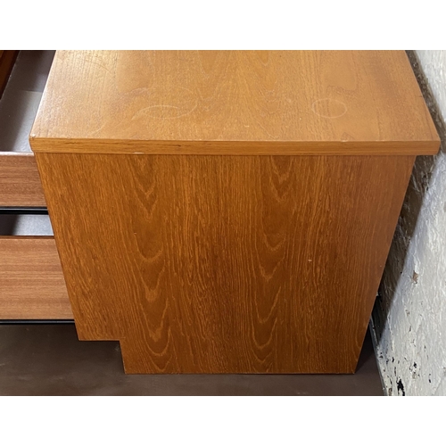 9 - A mid 20th century Beaver & Tapley teak bedside chest of drawers - approx. 50cm high x 56cm wide x 5... 