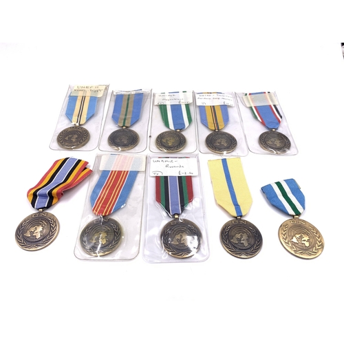 2202 - Ten United Nations service medals