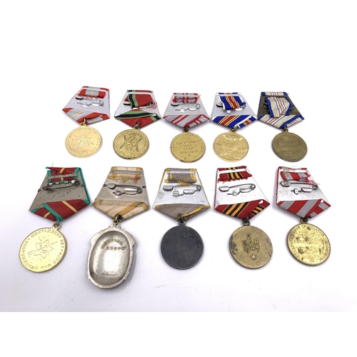 2203 - Ten USSR medals to include 70th Anniversary of the Armed Forces, 30 Years of the Soviet Army, The Or... 