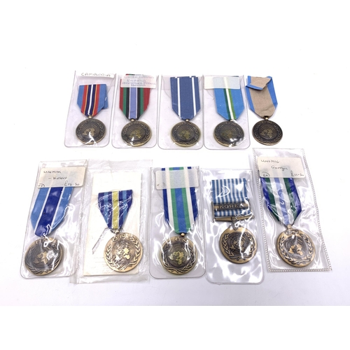 2210 - Ten United Nations service medals to include one Korea