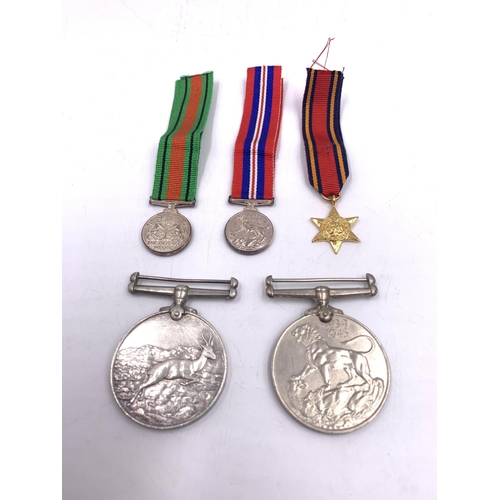 2217 - Five WWII British medals, one War presented to C. 287438 J.A. Mouton, one South African Service pres... 