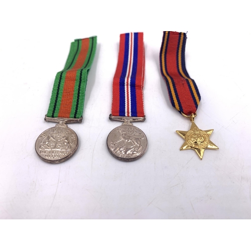 2217 - Five WWII British medals, one War presented to C. 287438 J.A. Mouton, one South African Service pres... 