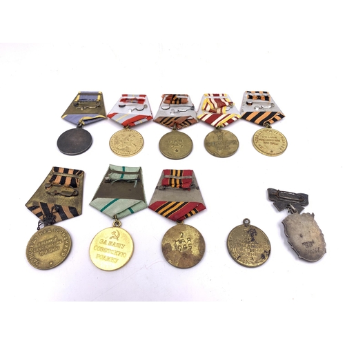 2224 - Ten USSR medals to include For The Capture of Berlin, 50 Years of Victory, Order of Maternal Glory e... 