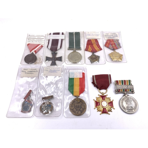 2226 - Ten medals to include Viet-Cong Resolution For Victory Order, Republic of Zaire For Agriculture, Aus... 