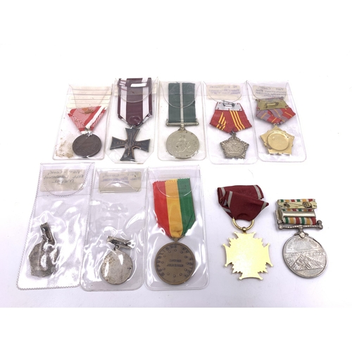 2226 - Ten medals to include Viet-Cong Resolution For Victory Order, Republic of Zaire For Agriculture, Aus... 