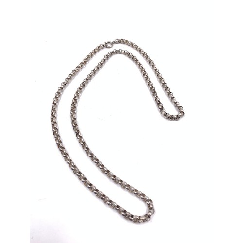 2091 - A hallmarked sterling silver belcher chain necklace - approx. gross weight 46.6g and 38cm long when ... 