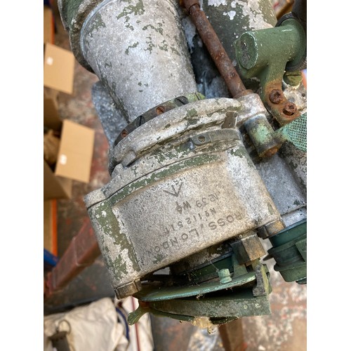 604 - A pair of Ross of London 7x50 gun sight binoculars - No. 112511 on original adjustable tripod stand ... 