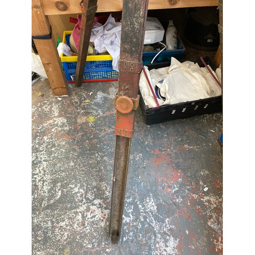 604 - A pair of Ross of London 7x50 gun sight binoculars - No. 112511 on original adjustable tripod stand ... 