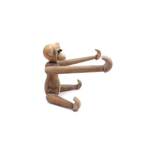 2105 - A mid 20th century teak articulated monkey figure attributed to Kay Bojesen Denmark - approx. 14cm h... 