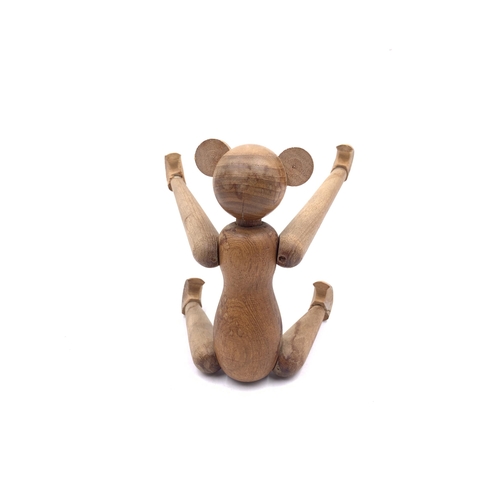 2105 - A mid 20th century teak articulated monkey figure attributed to Kay Bojesen Denmark - approx. 14cm h... 