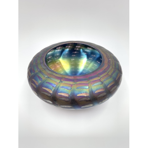 380 - A Glasform iridescent glass circular bowl - approx. 16cm diameter