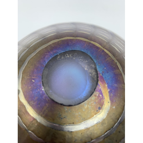 380 - A Glasform iridescent glass circular bowl - approx. 16cm diameter