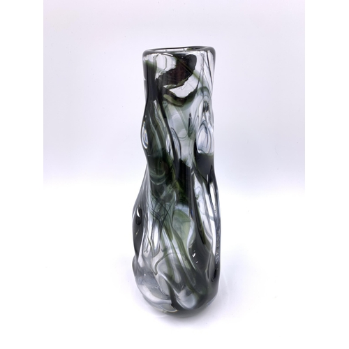 382 - A 1960s Whitefriars No. 9612 Knobbly glass vase - approx. 23cm high