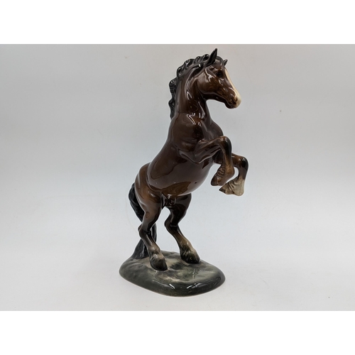 358 - A Beswick No. 1014 Rearing Welsh Cob figurine - approx. 26cm high