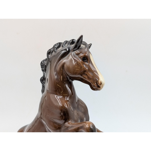 358 - A Beswick No. 1014 Rearing Welsh Cob figurine - approx. 26cm high