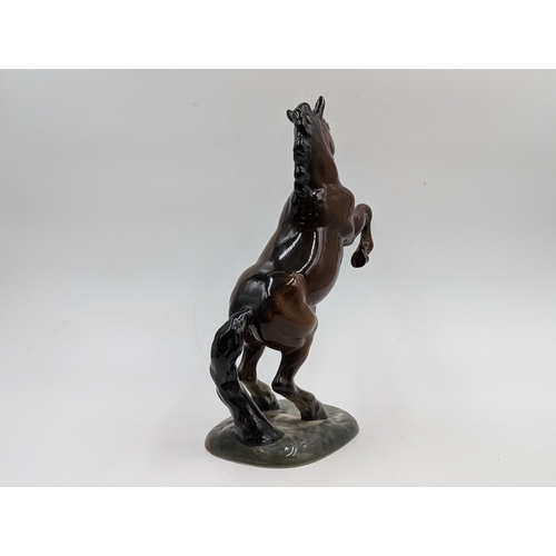 358 - A Beswick No. 1014 Rearing Welsh Cob figurine - approx. 26cm high